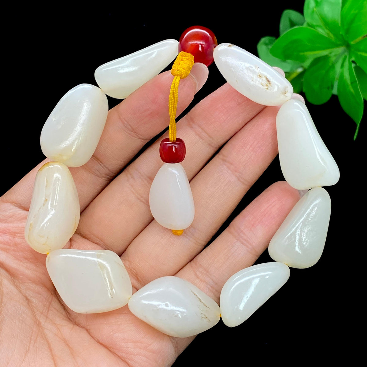和田玉白玉籽料【精品手串】（79.1g）