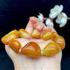 和田玉聚黄皮籽料【精品手串】（71.1g）