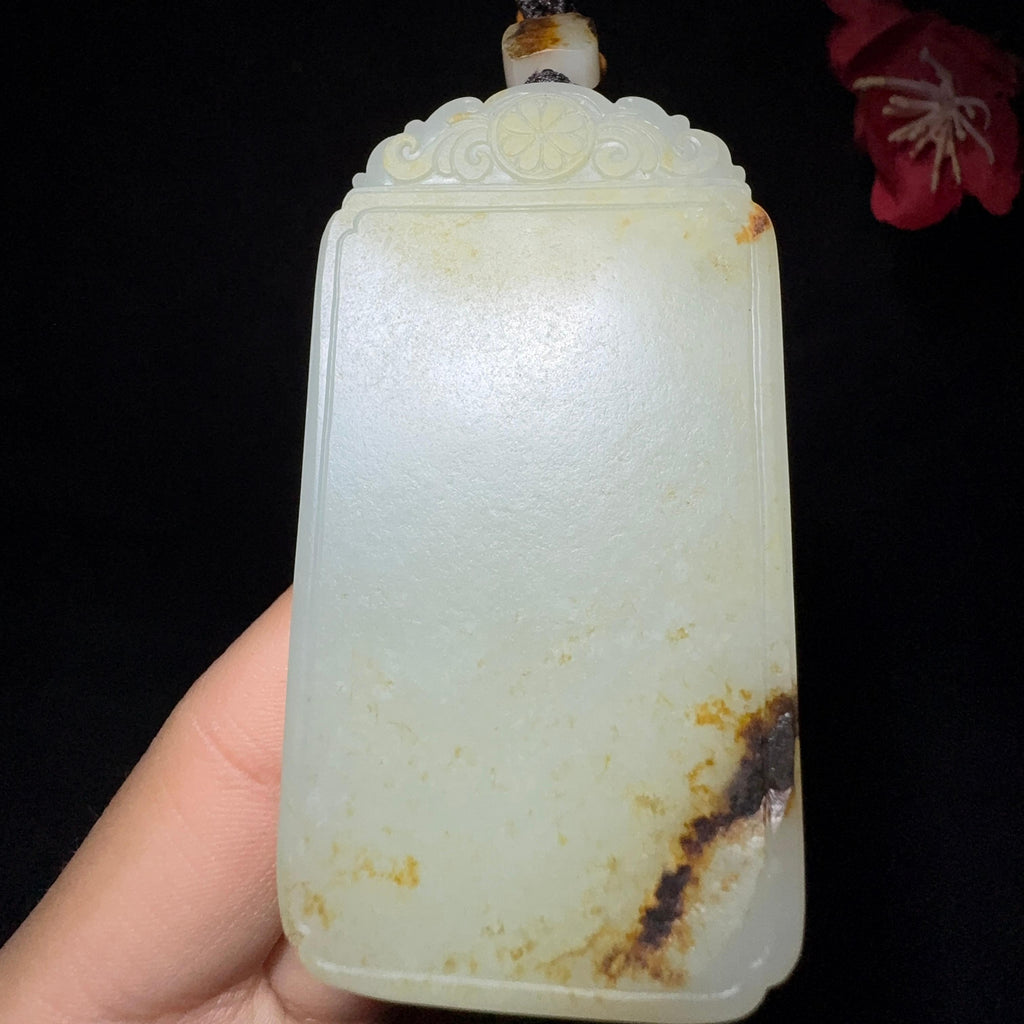 和田玉籽料平安无事牌（98.0g）