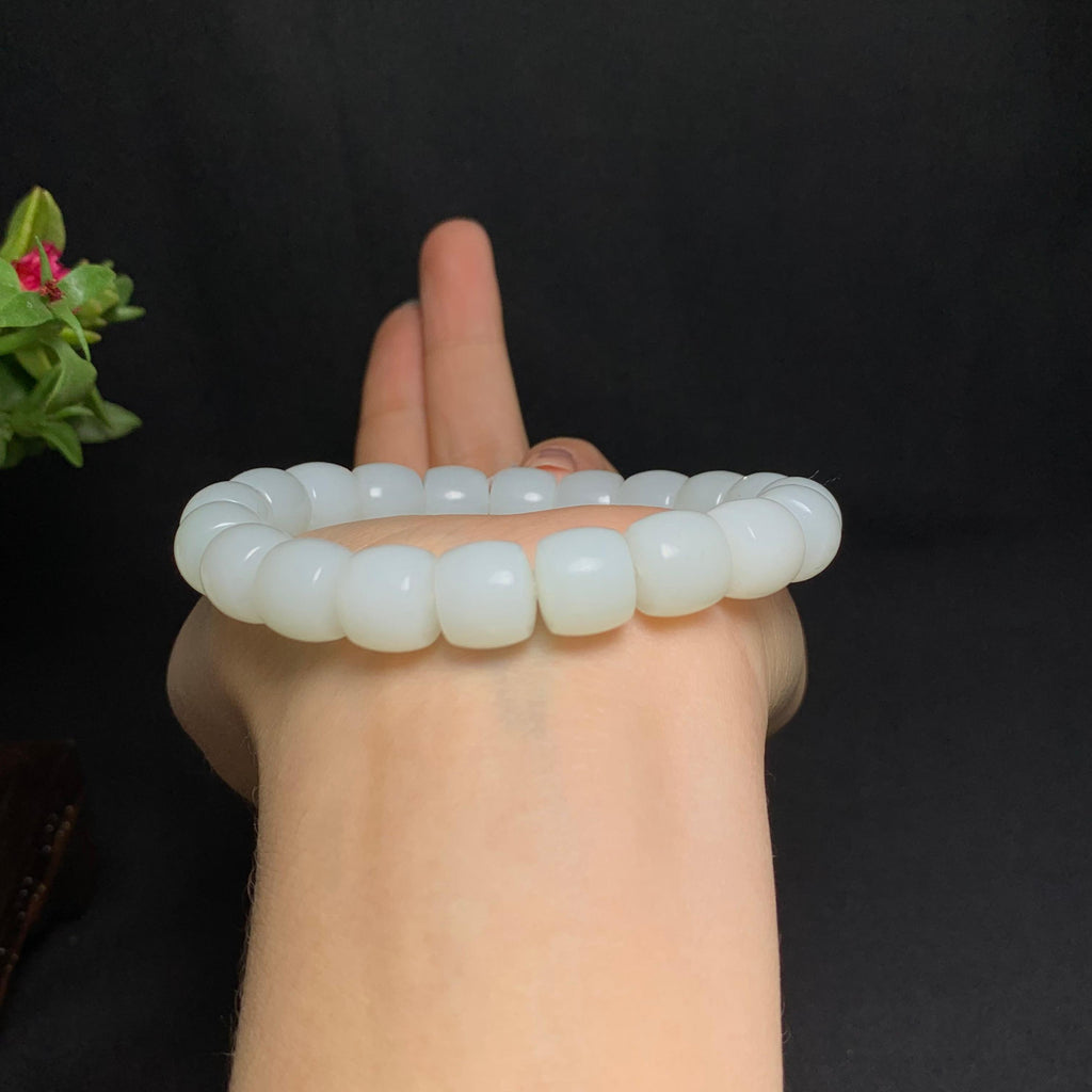 和田山料白玉直切珠手串（44.5g）