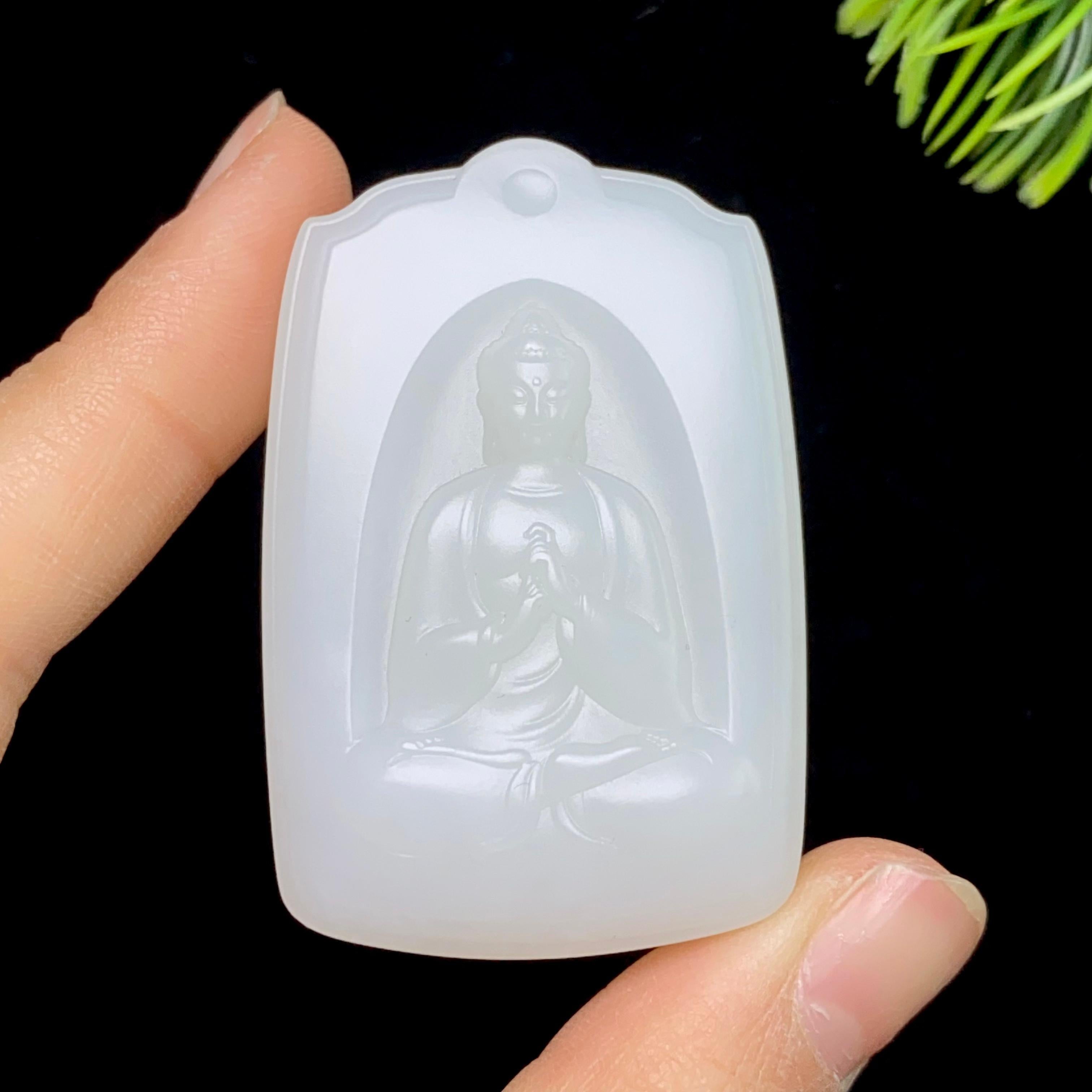 和田玉白玉大日如来（45.6g）