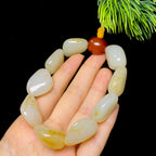 和田玉洒金皮白肉籽料手串（61.0g）