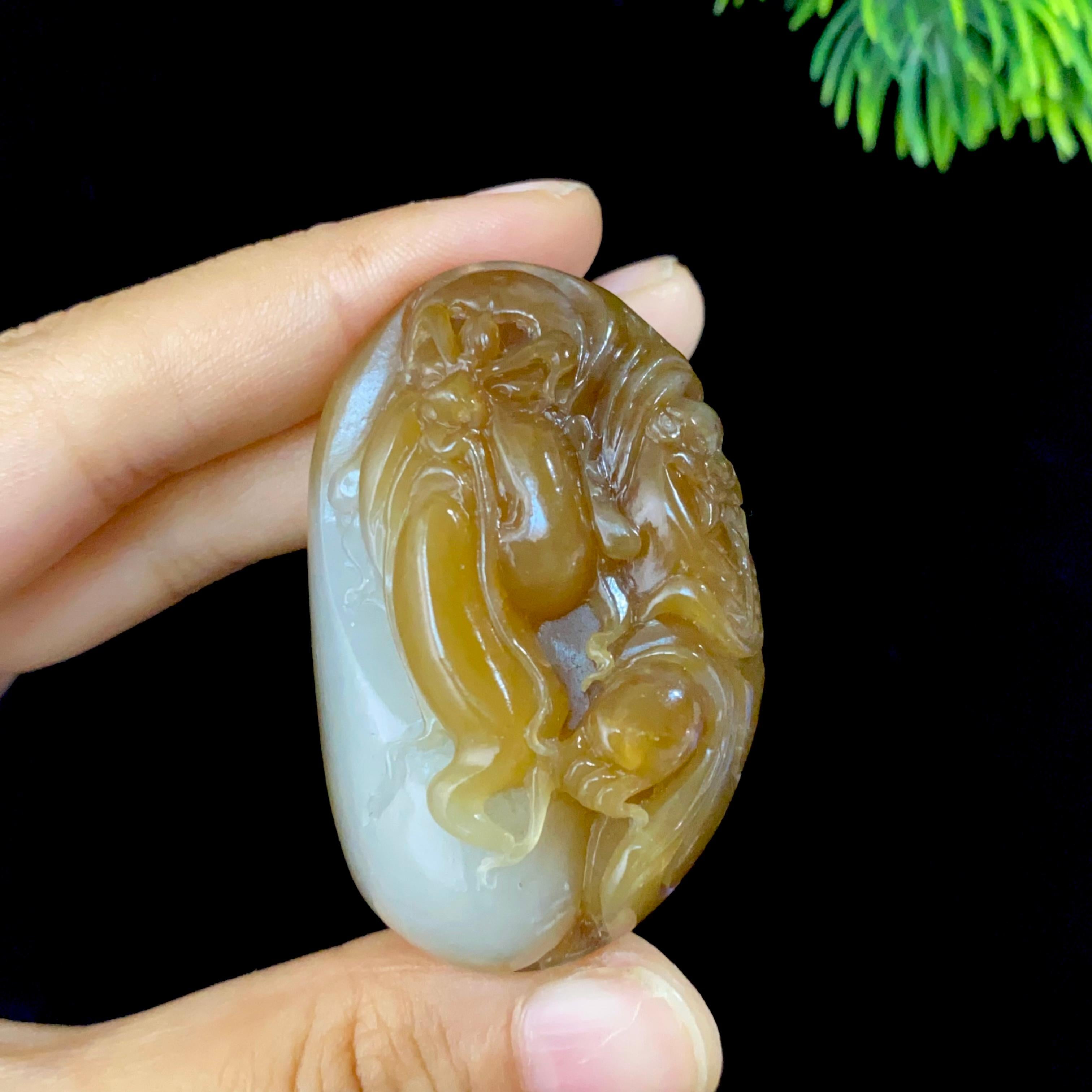 【超值推荐】和田玉糖白关公（55.6g）