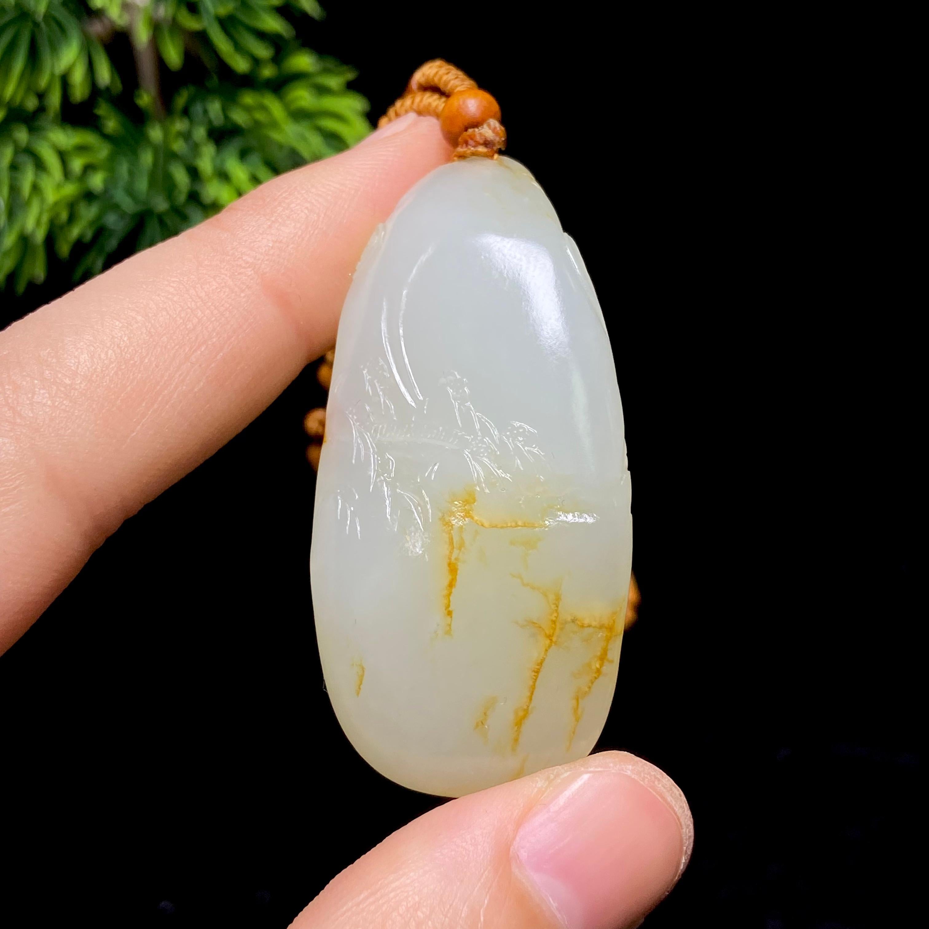 和田玉籽料双财神（29.2g）