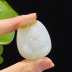 和田玉糖羊脂玉弥勒佛2607100010（36.4g）