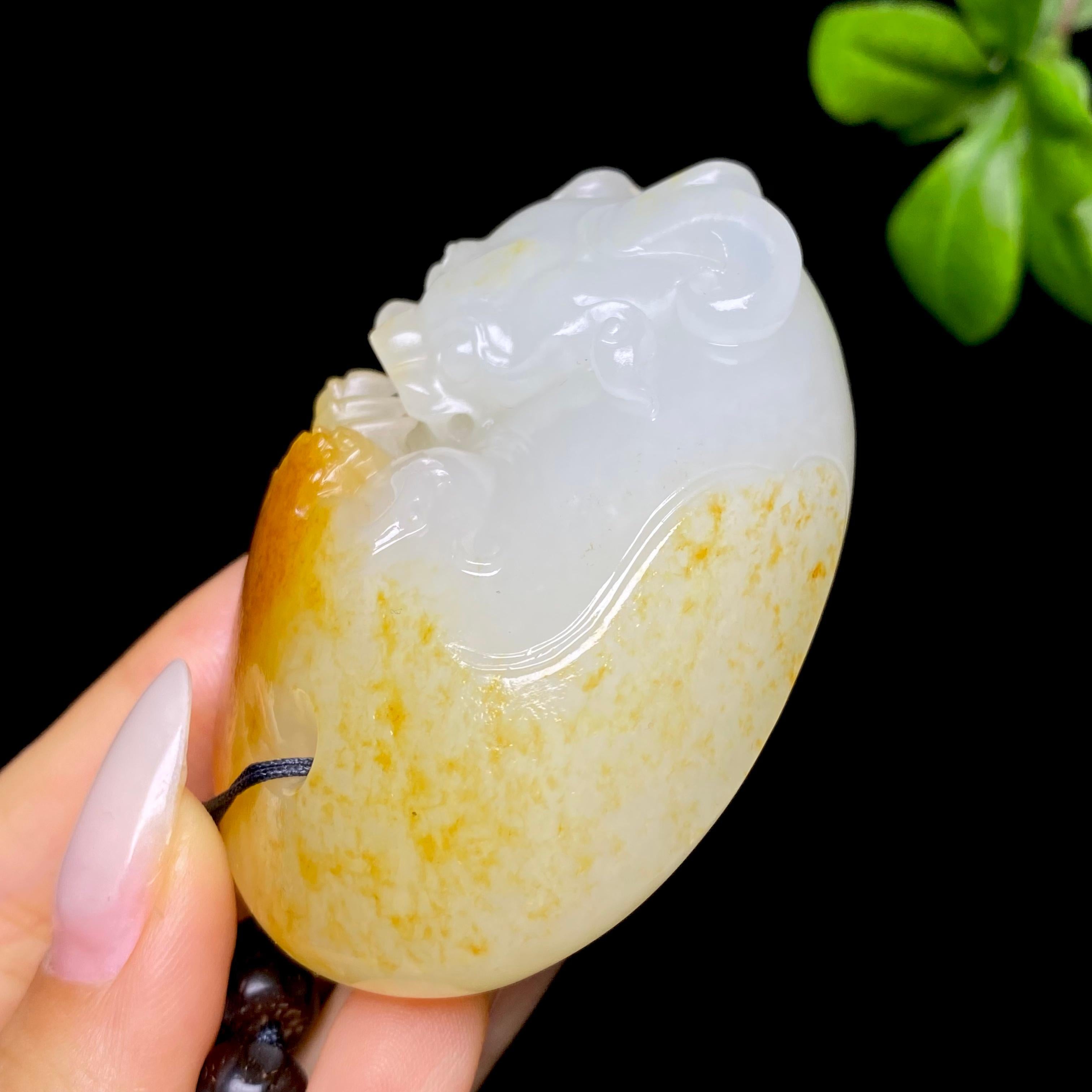 和田玉籽料貔貅手把件HZ2606073084（94.2g）