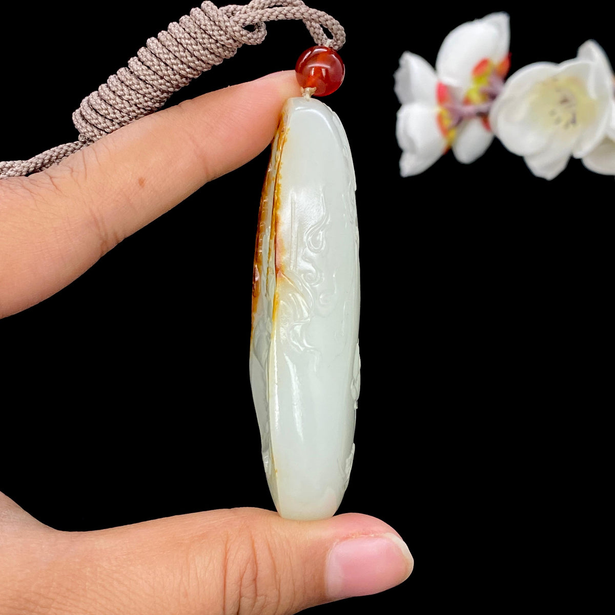 和田玉白玉籽料【文殊菩萨】（67.6g）