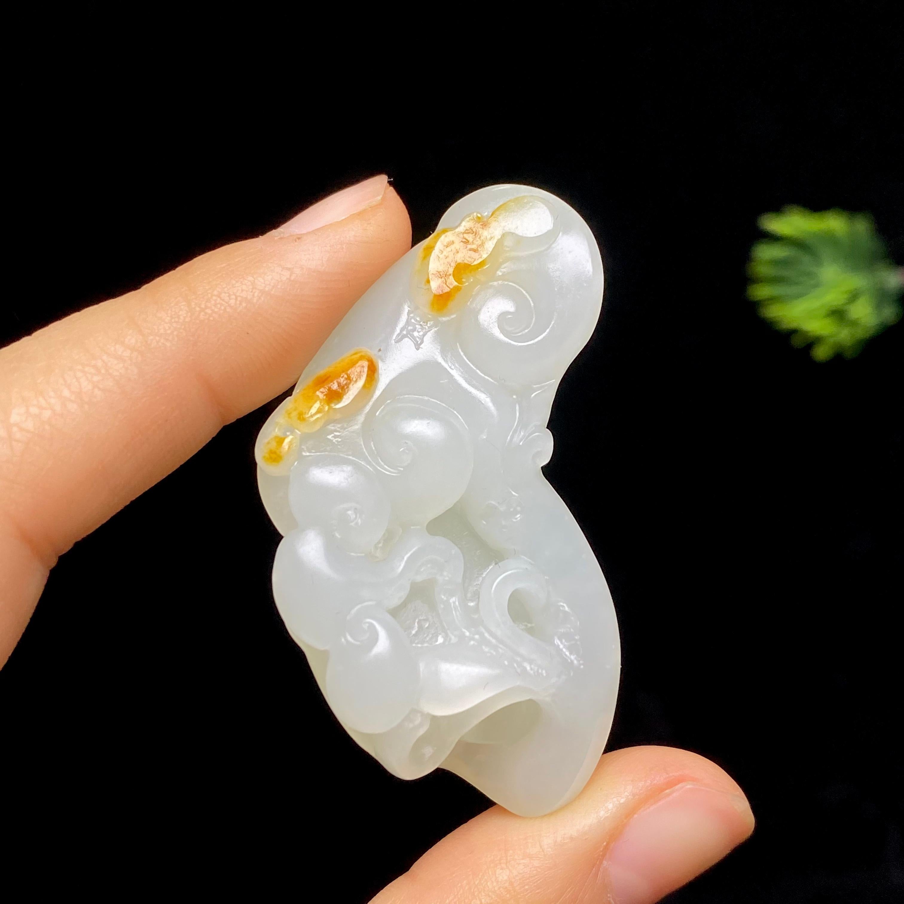 和田玉籽料如意挂件（19.7g）