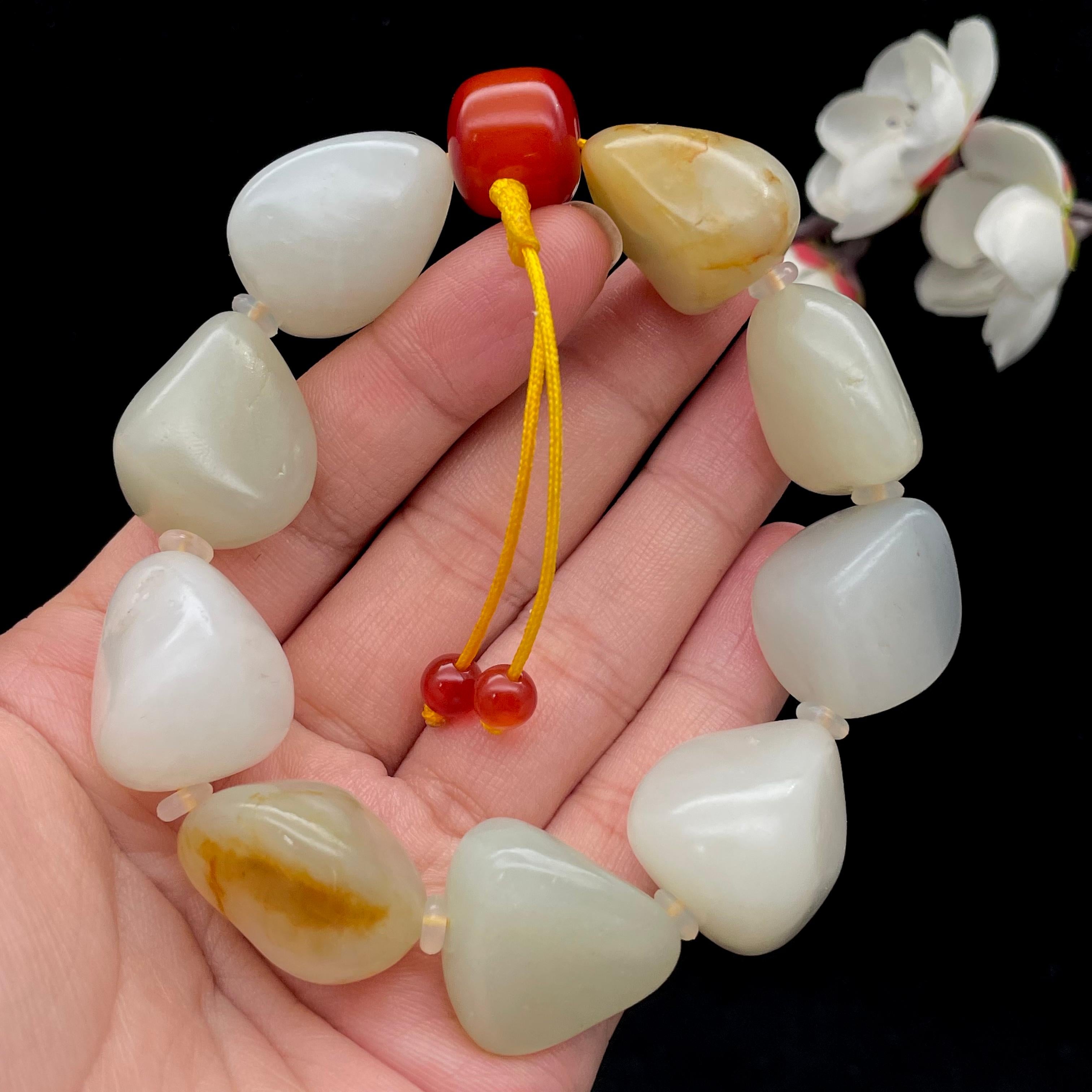 和田玉黄皮籽料【精品手串】（97.2g）