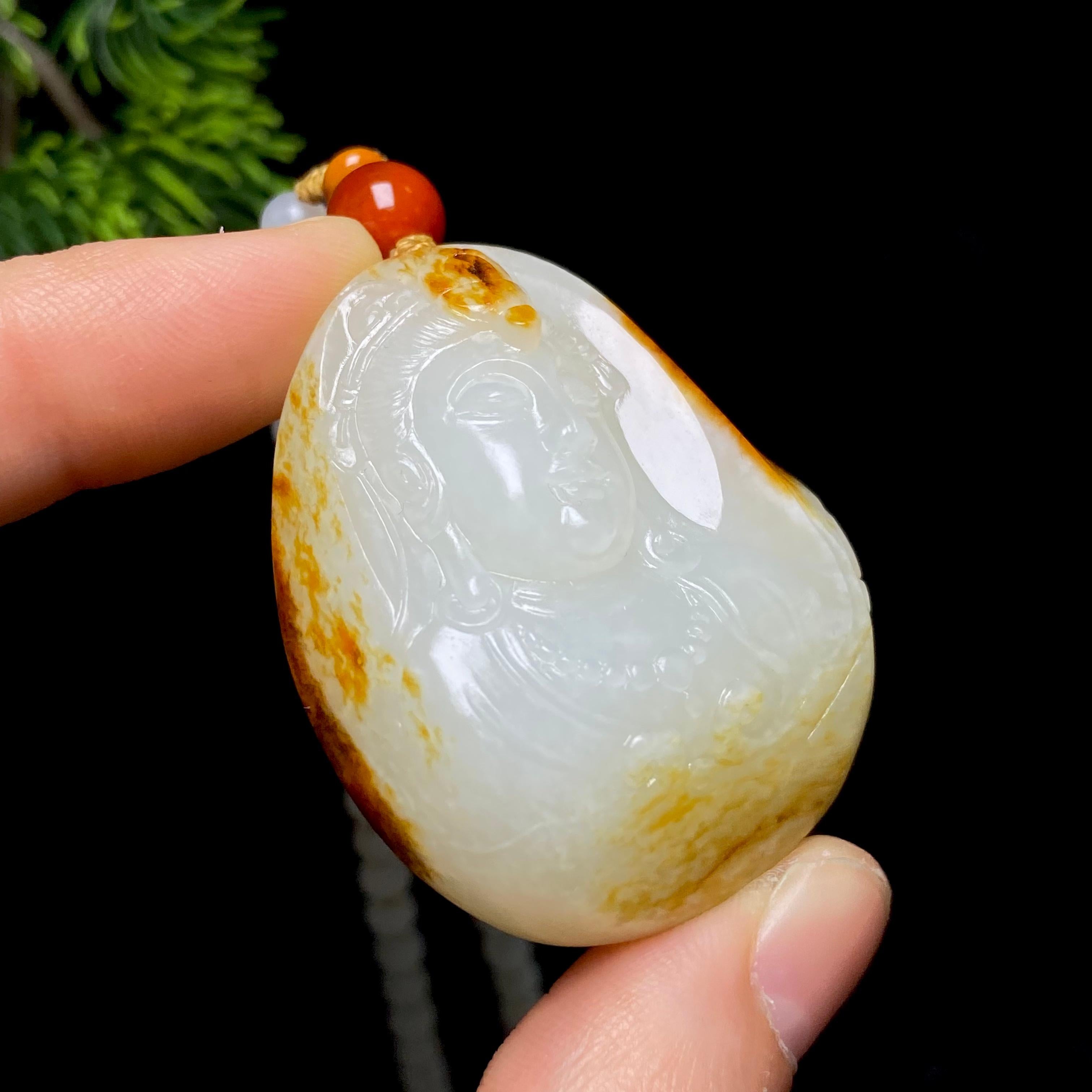 和田玉籽料观音（55.4g）