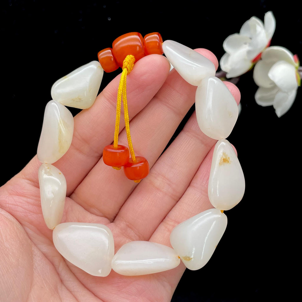 和田玉白玉籽料【精品手串】（43g）