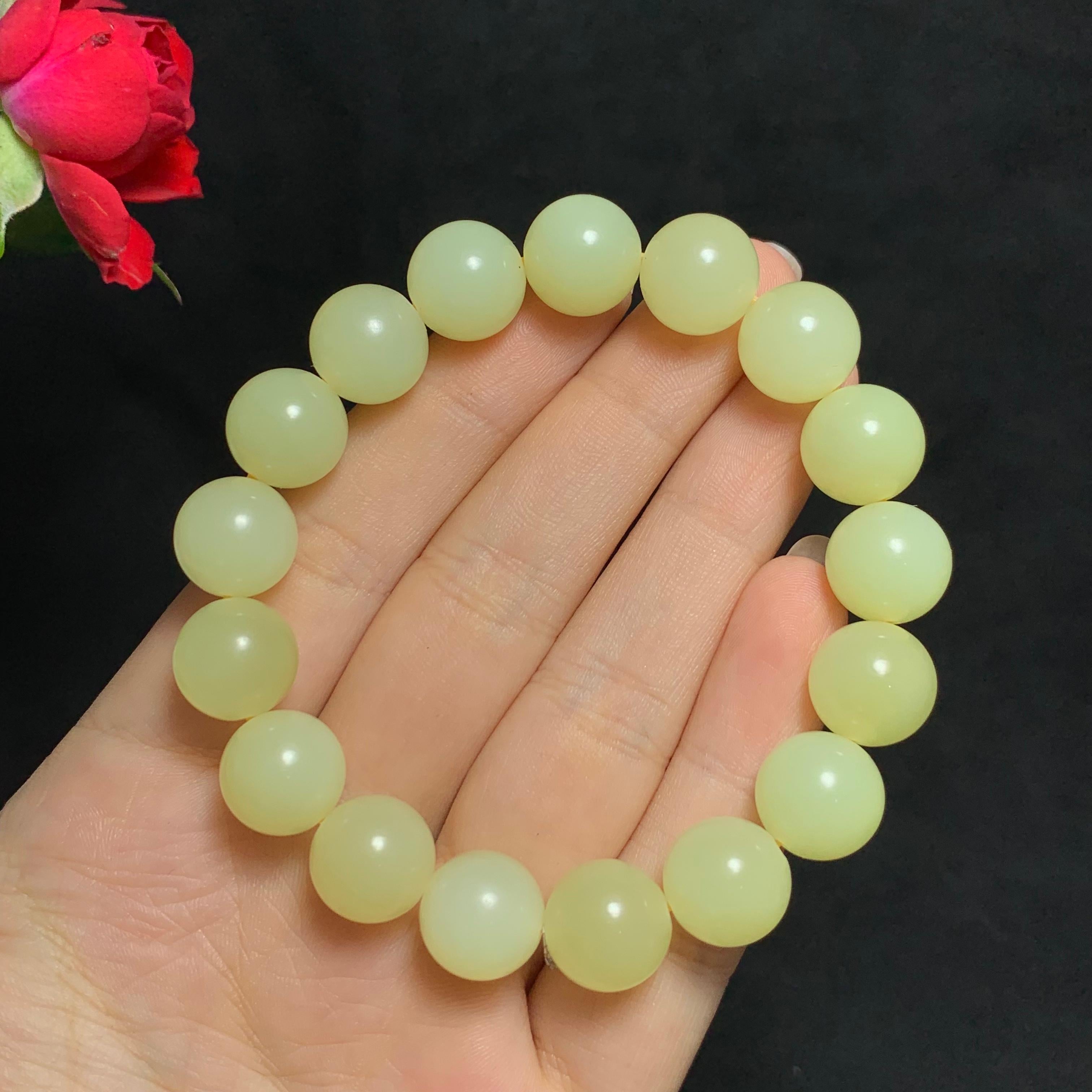 高品质和田山料黄口手串（46.3g）