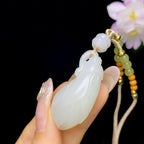 和田玉米达料白玉玉兰花（17.1g）