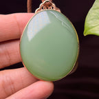 和田玉碧玉冰粉绿18k金镶佛公挂件（41.8g）