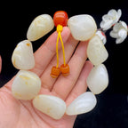 和田玉洒金皮籽料【精品手串】（106.4g）