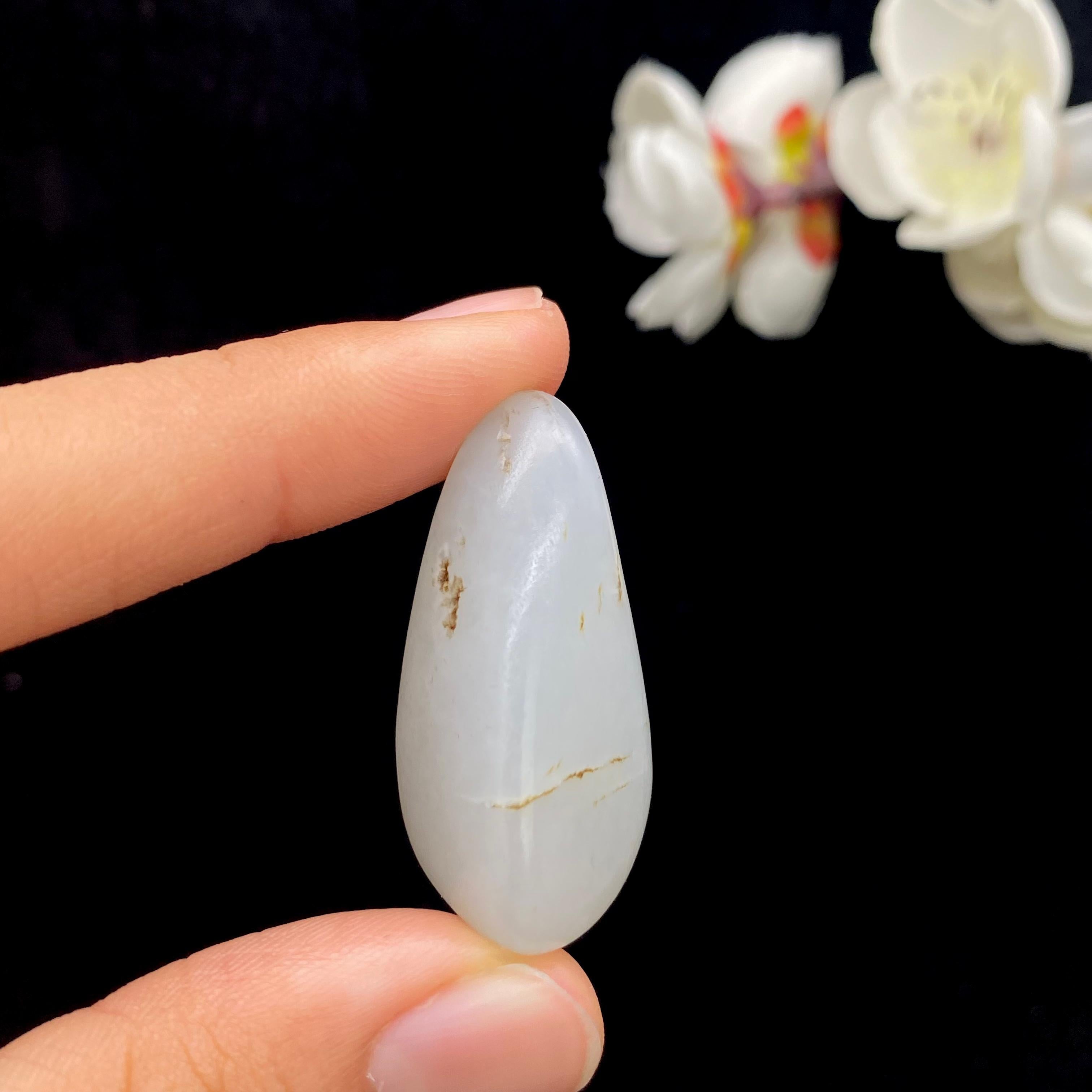 【超值推荐】和田玉秋梨皮青花底籽籽料挂件（17.3g）