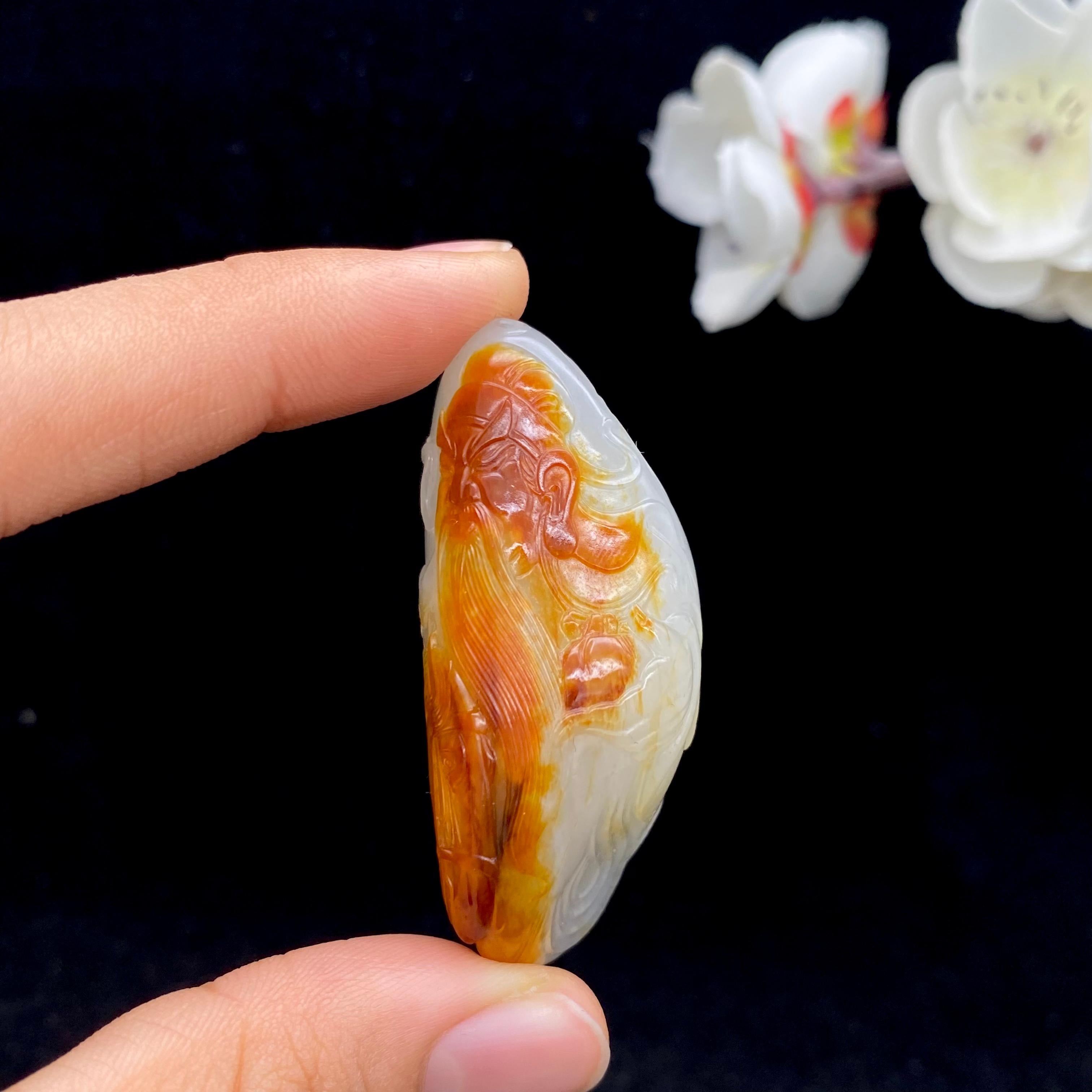 和田玉籽料【关公】（50.3g）