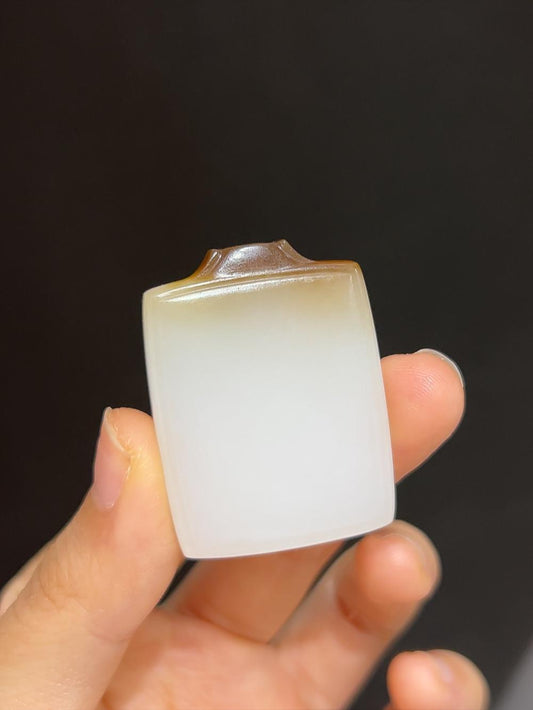 和田玉且末料平安无事牌（19.0g）