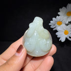 精品和田玉籽料手把件龙龟（51.0g）