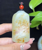 新疆和田玉籽料平安无事牌（58.4g）