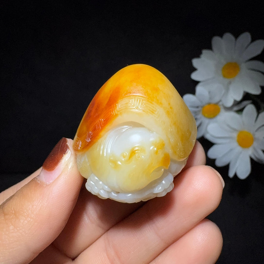 精品和田玉籽料手把件龙龟（69.7g）