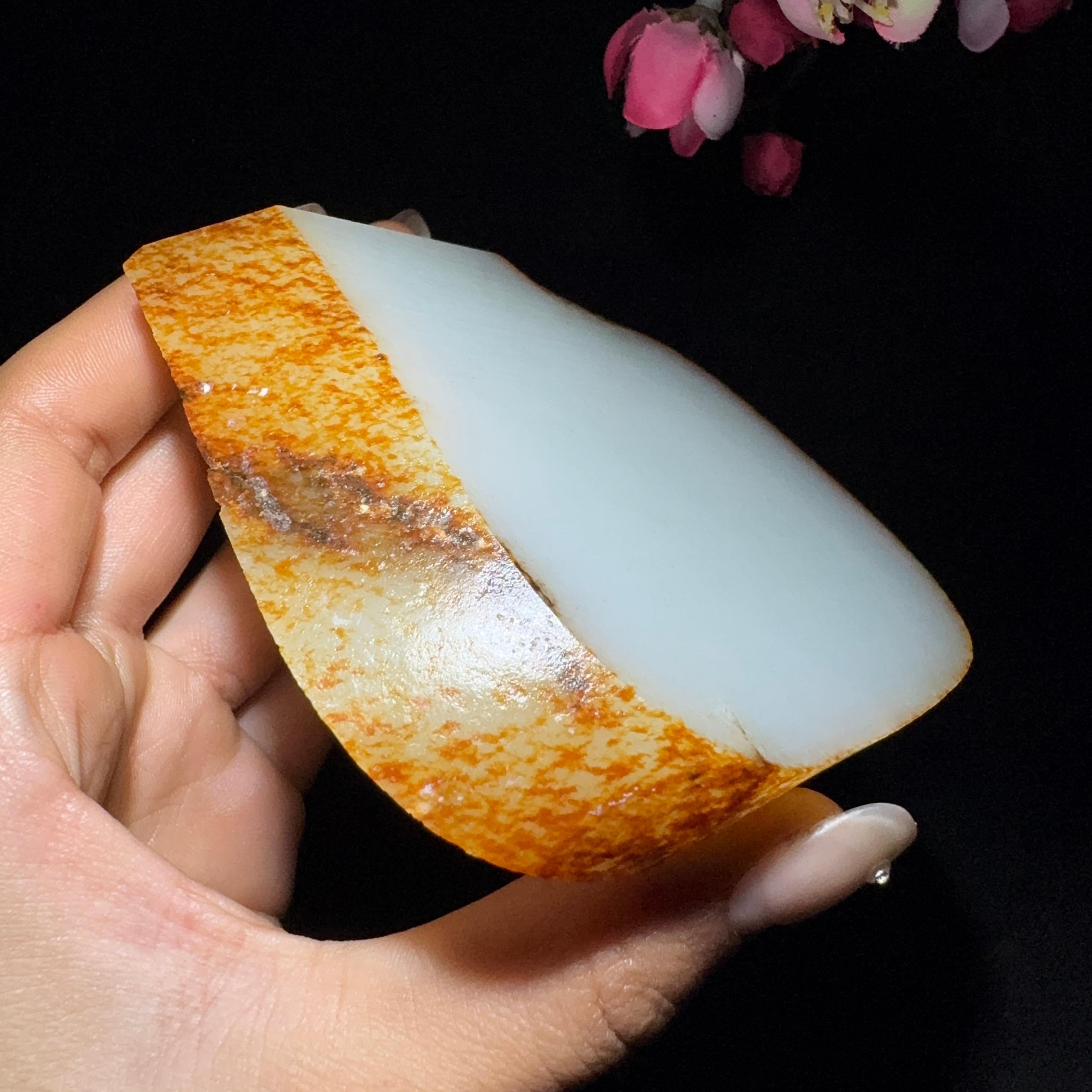 和田玉籽料原石板料（299.8g）