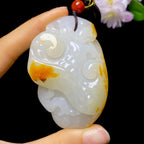 和田玉籽料如意手把件（91.3g）