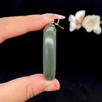 和田玉青玉【平安无事牌】挂件（34.4g）