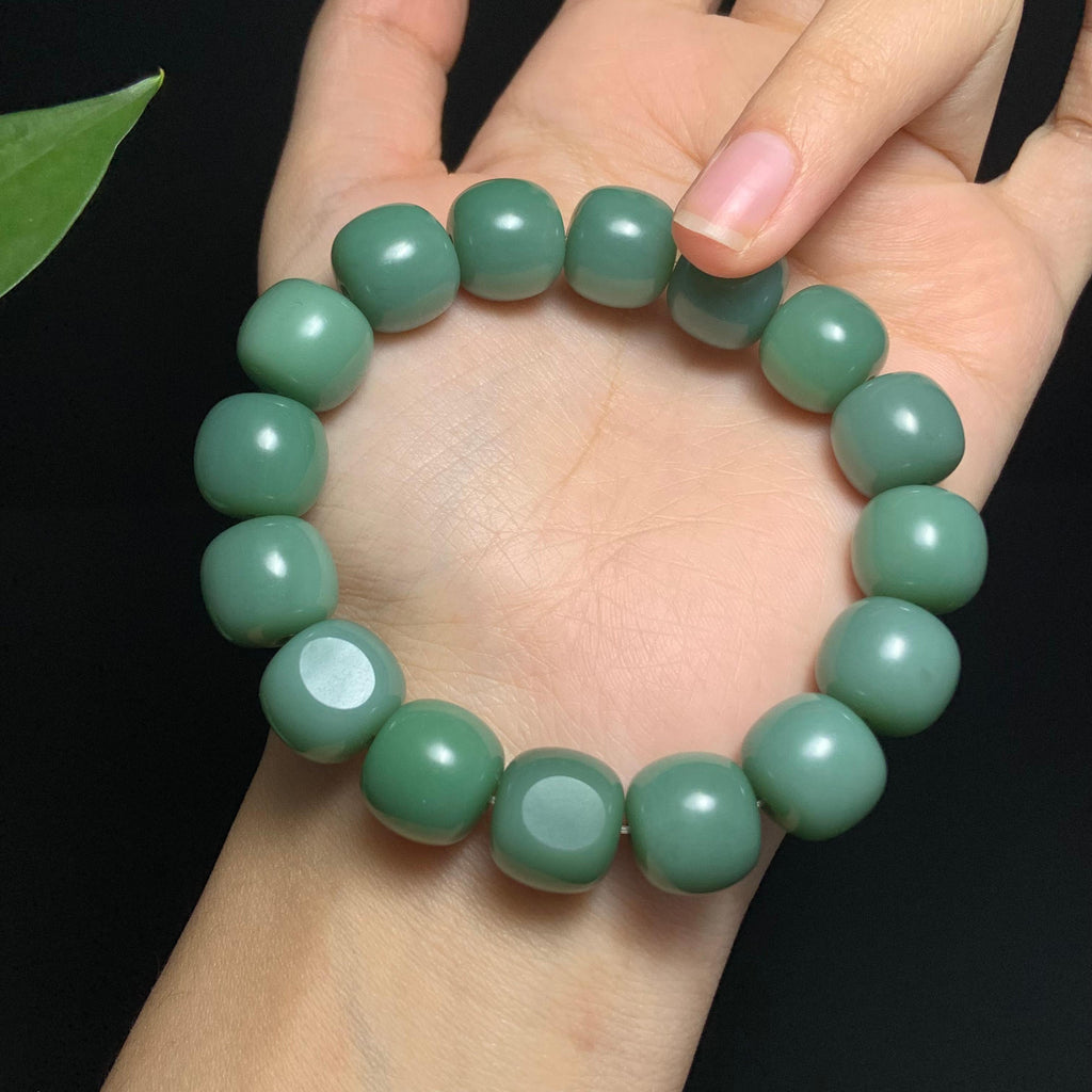 收藏级和田籽料沙枣老型珠手串（60.0g）