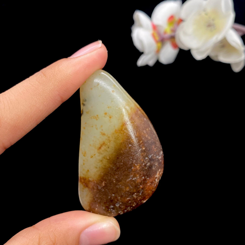 和田玉聚红皮籽料挂件（38.7g）