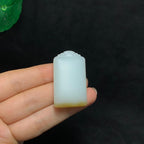 和田羊脂糖白玉无事牌（32.5g）