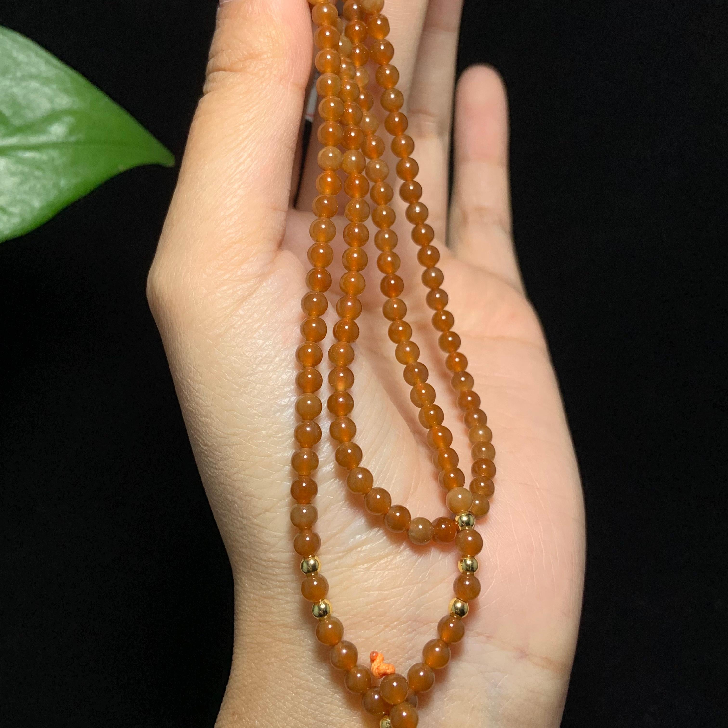 高品质新疆且末全糖小米珠108颗项链（15.4g）