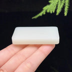 和田玉羊脂白玉无事牌（56.8g）
