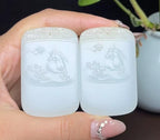 和田玉且末糖羊脂玉生肖马马到成功（42.6g）