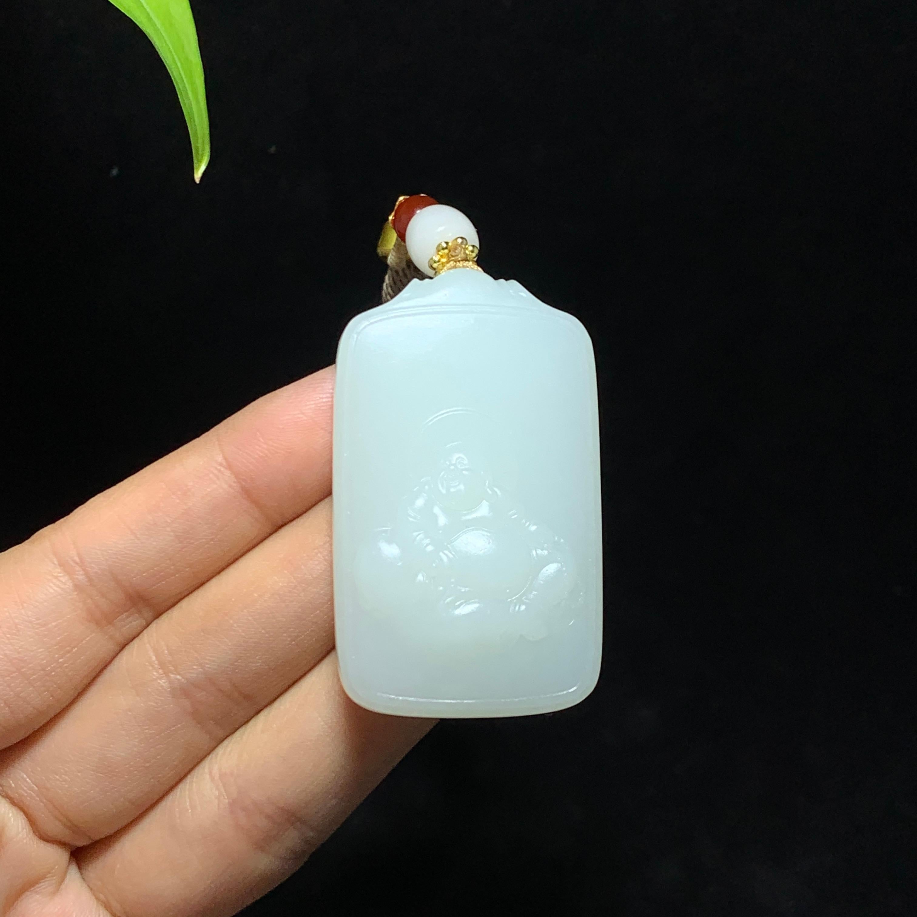 和田山料白玉佛公挂件（42.3g）