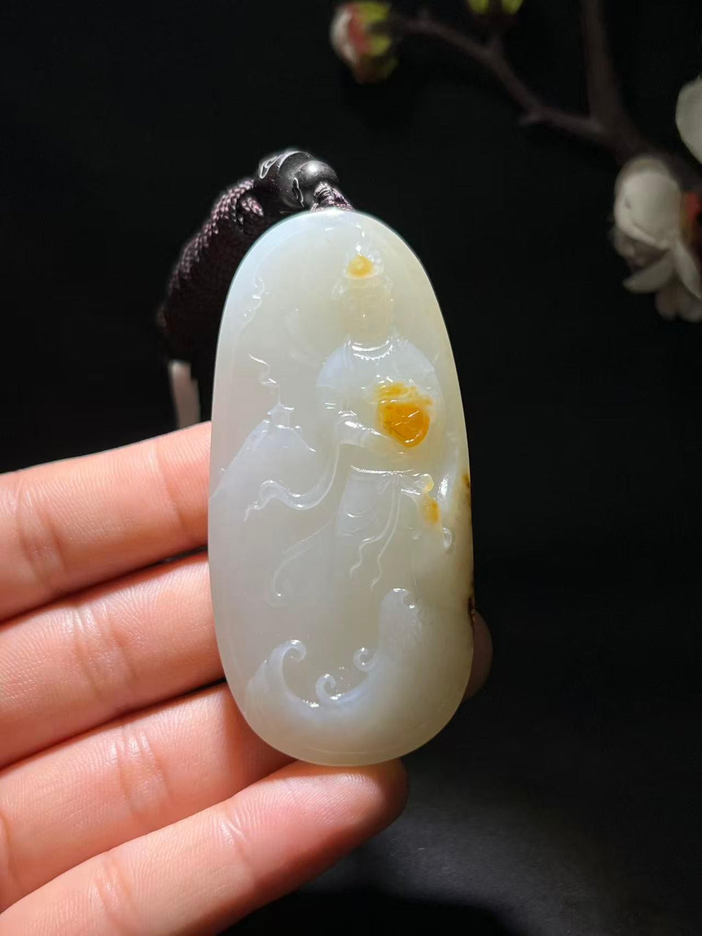 和田玉籽料观音（60.4g）