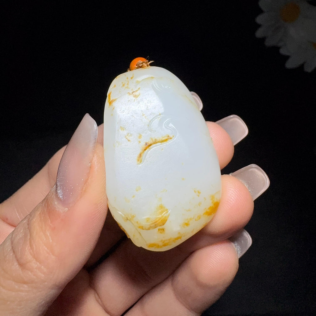 和田玉籽料收藏级挂件佛公（31.4g）