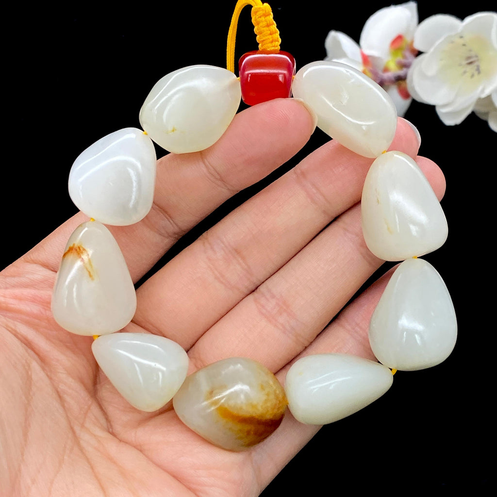 和田玉黄皮籽料【精品手串】（86.1g）