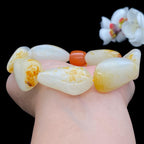 和田玉洒金皮籽料【精品手串】（82.8g）