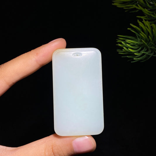 和田玉糖白玉无事牌（44.9g）