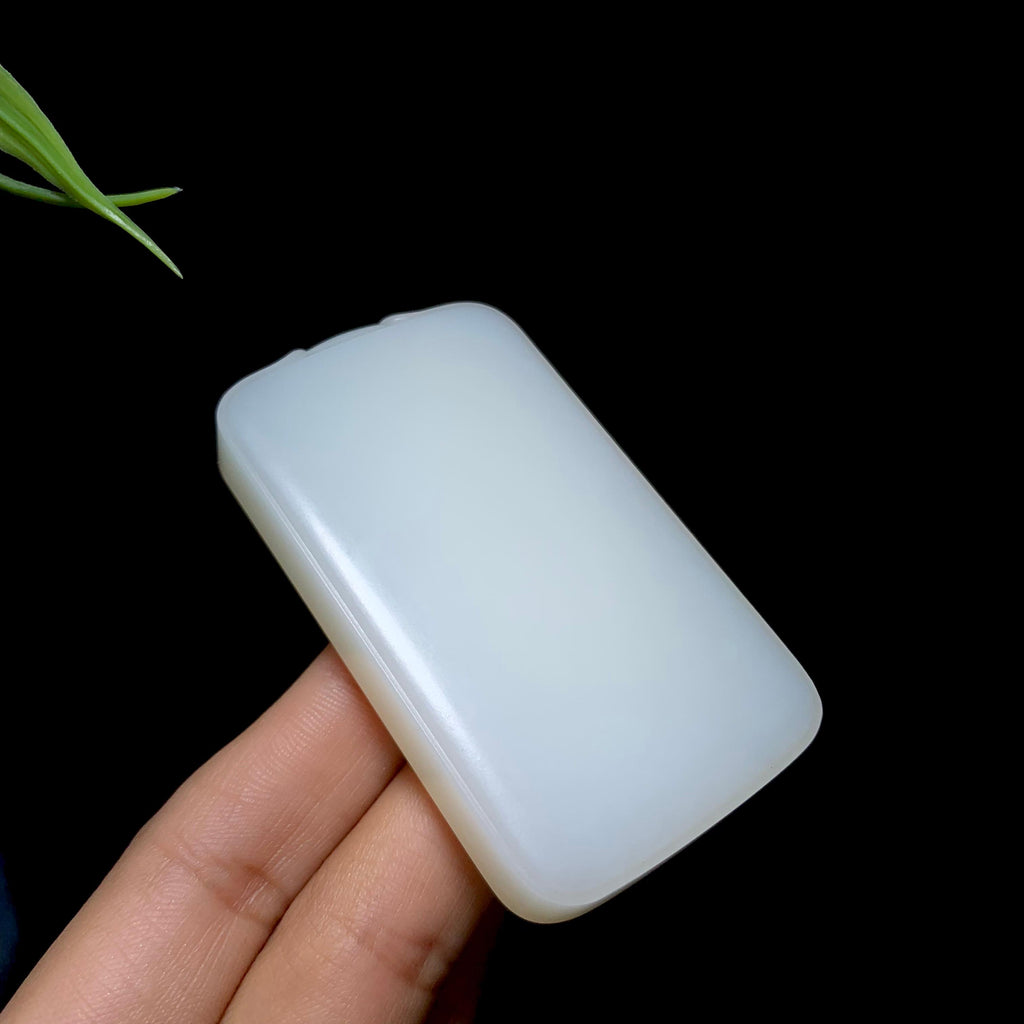 精品和田羊脂白玉无事牌挂件（75.0g）