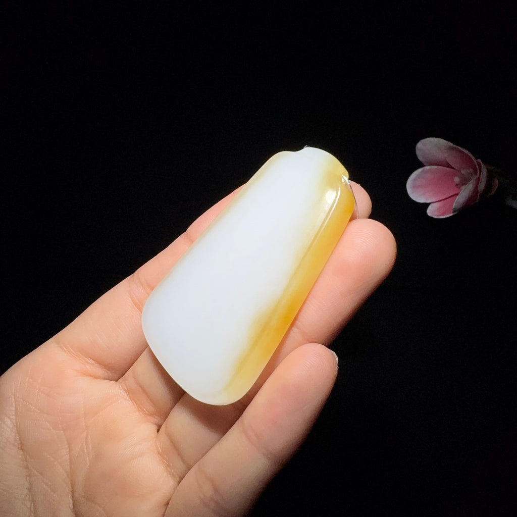和田玉糖白玉平安无事牌（32.8g）