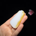 和田玉糖白玉平安无事牌（32.8g）