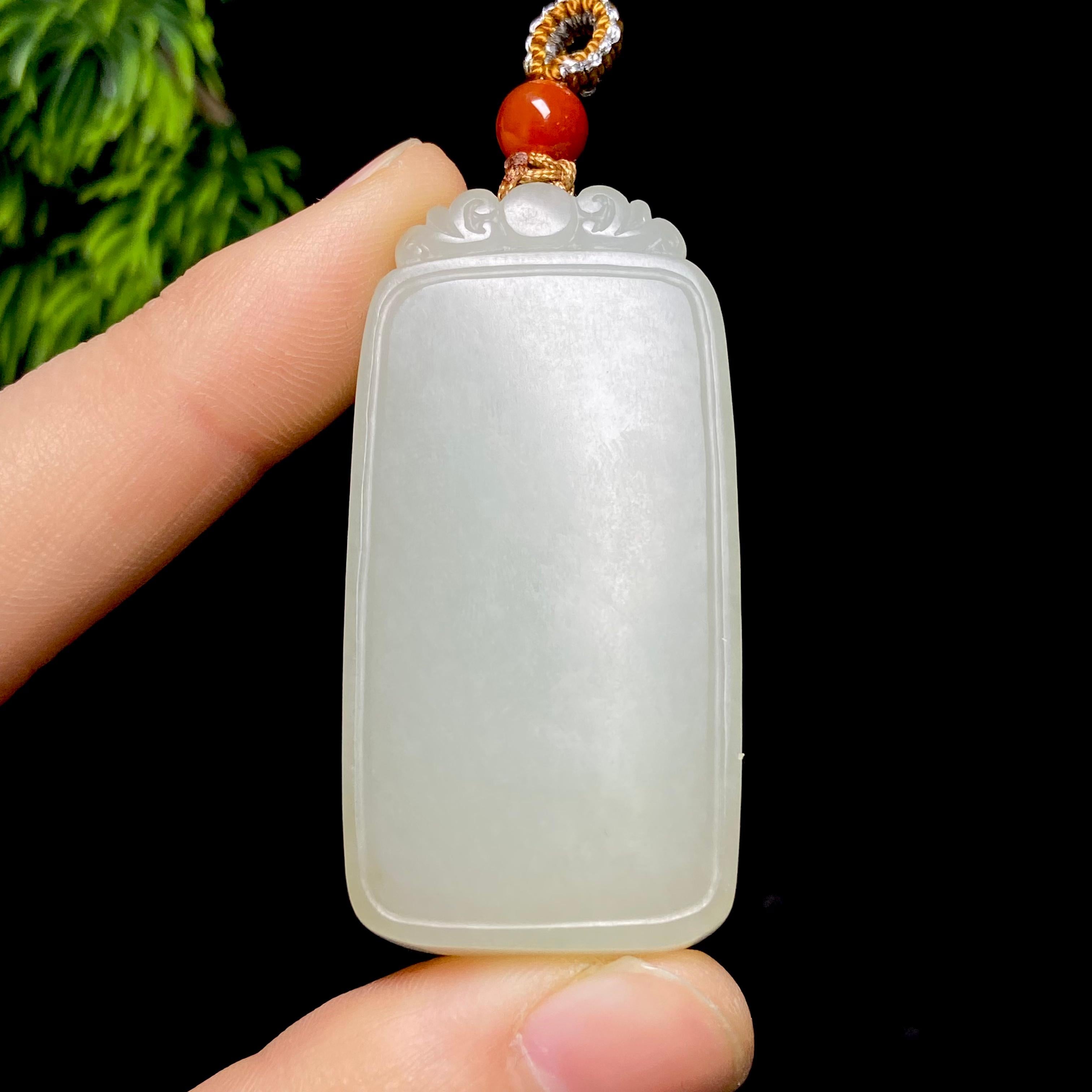 和田玉籽料无事牌（34.8g）