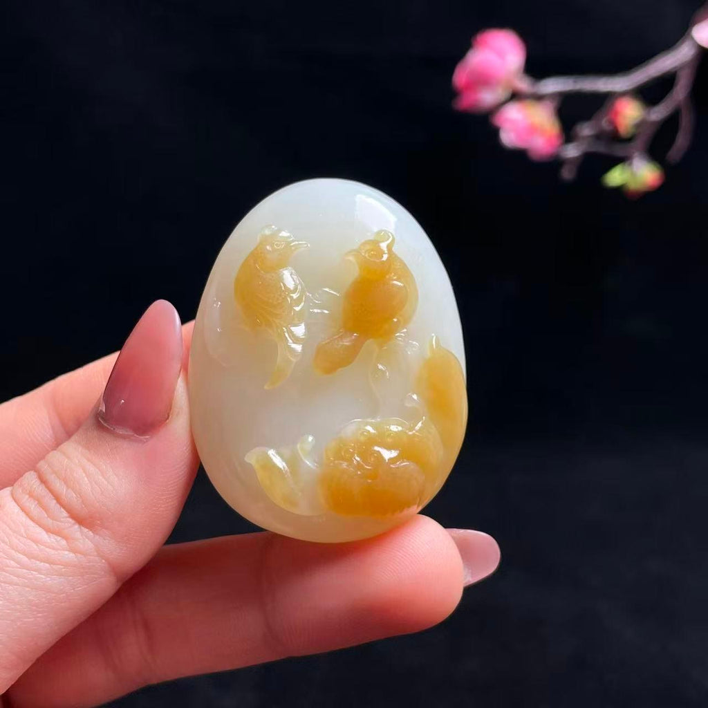 和田且末糖白玉黄金糖喜喜连连挂件（48.1g）