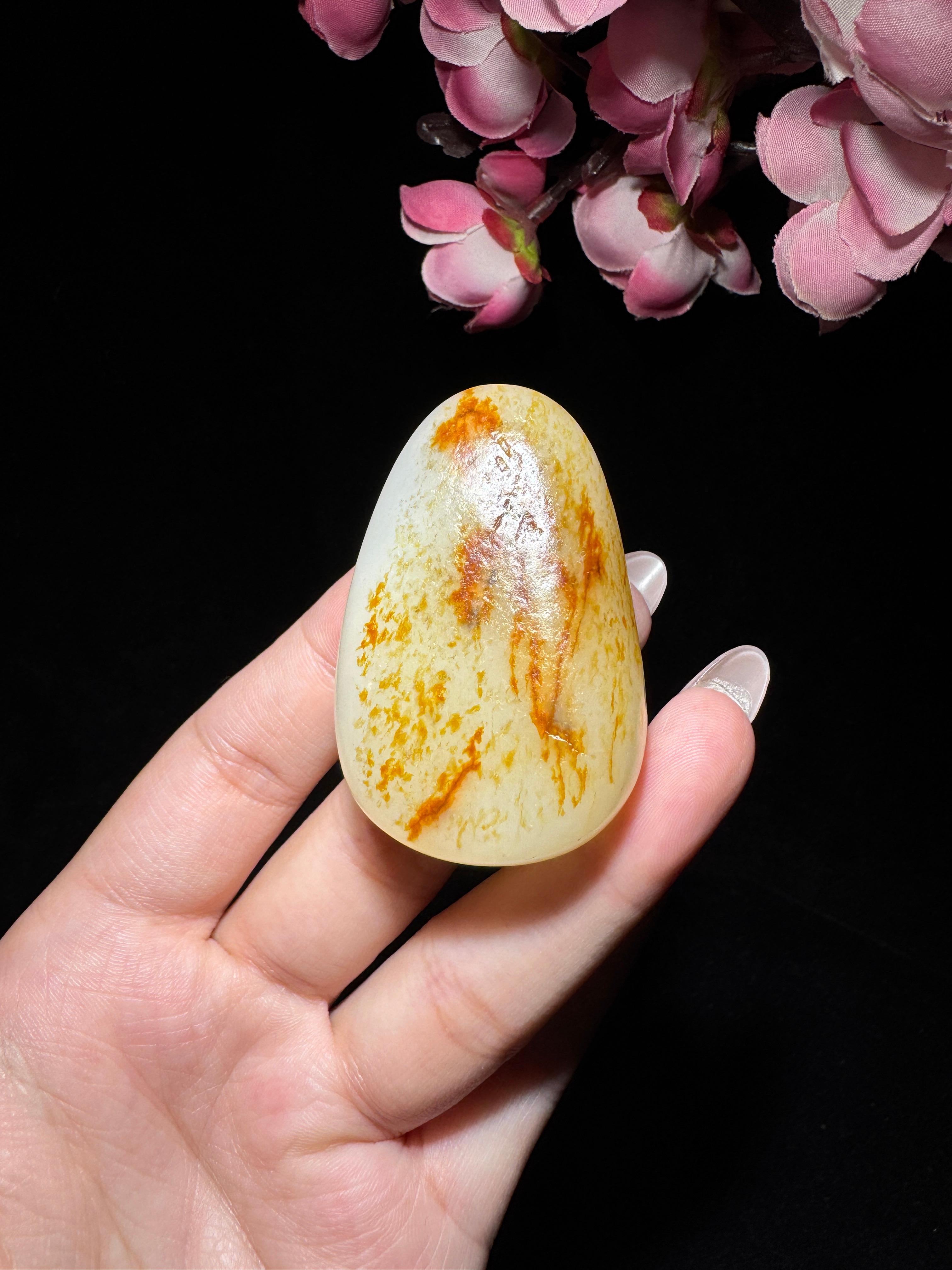 和田玉籽料白玉观音挂件（52.1g）