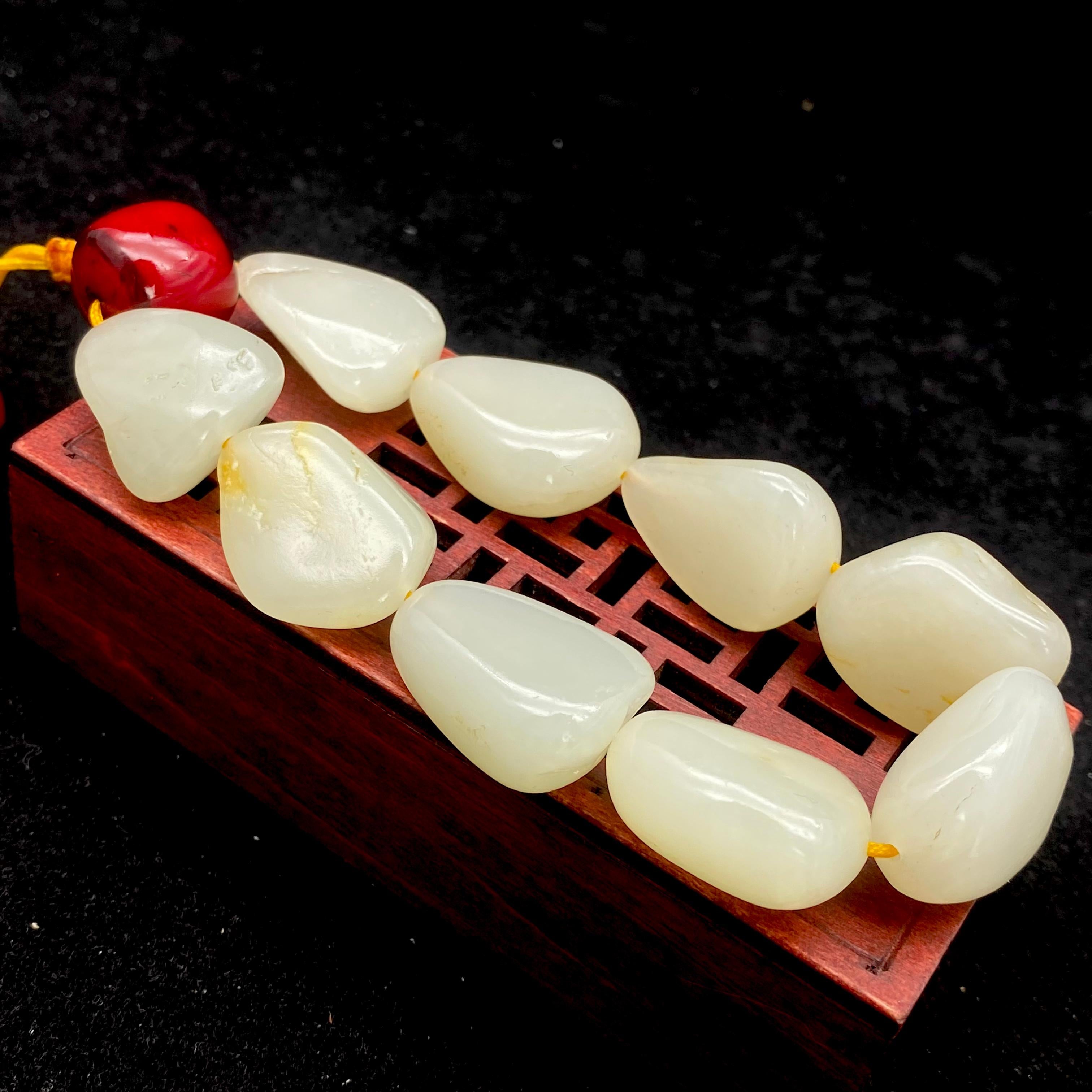 和田玉白玉【精品手串】（65.3g）