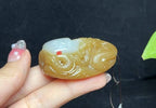 新疆和田玉且末糖羊脂玉龙凤挂件（54.2g）