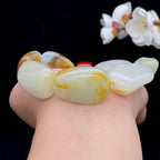 和田玉洒金皮籽料【精品手串】（98.7g）
