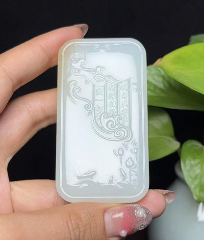 新疆且末糖羊脂玉观音牌（68.1g）